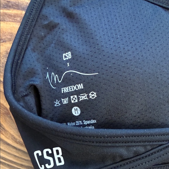 CSB Black Sports Bra. Medium. Like new. - Picture 3 of 3